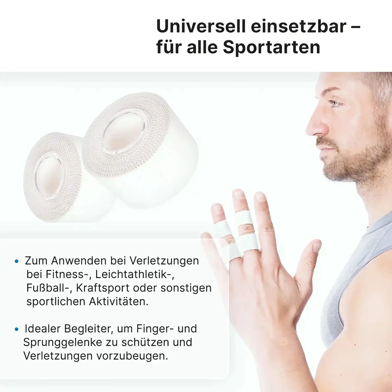 Sport Tape | 2 x 10 m, 100 % Baumwolle - Image 3