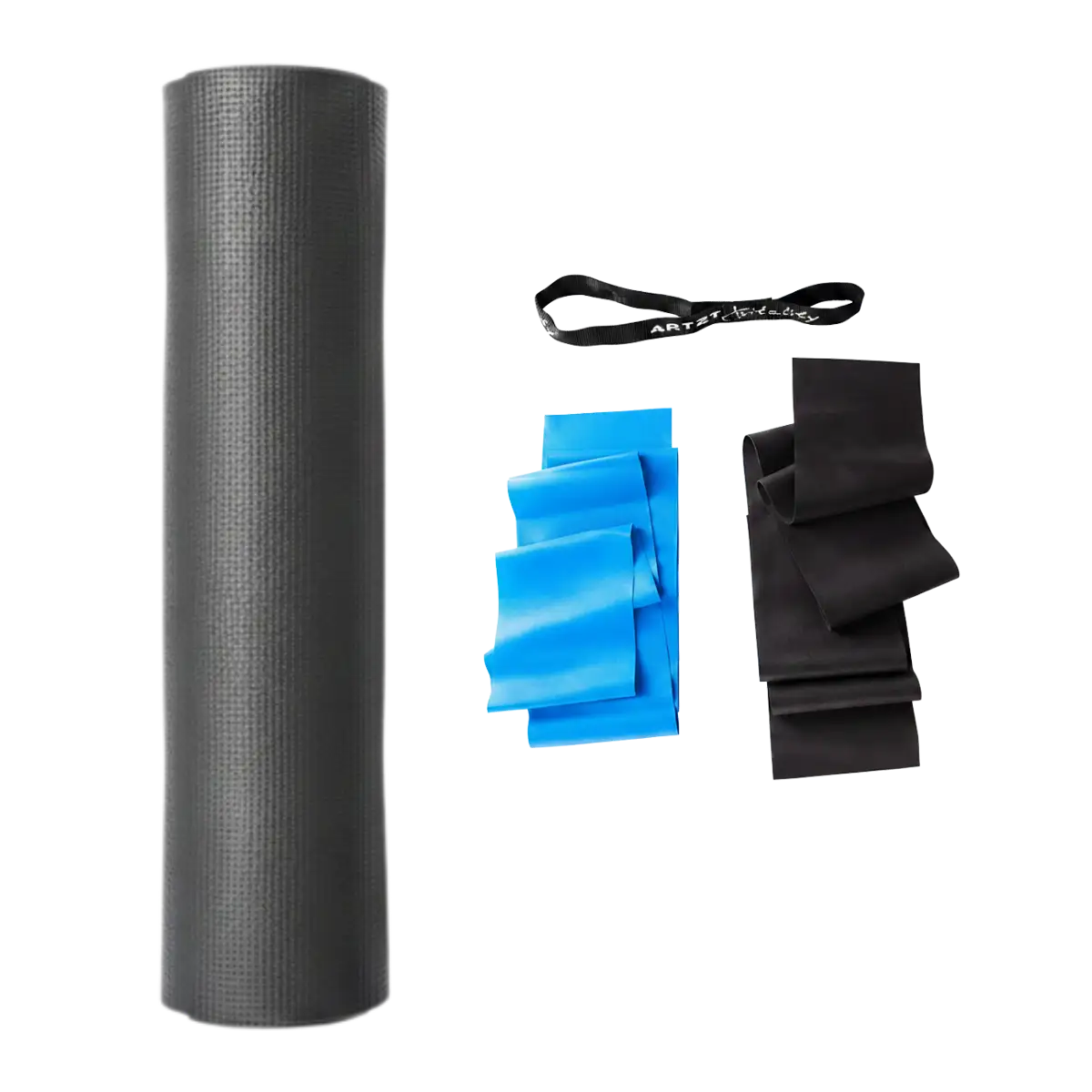 Home Gym Set | Gymnastikmatte + 2 Fitnessbänder inkl. Zubehör