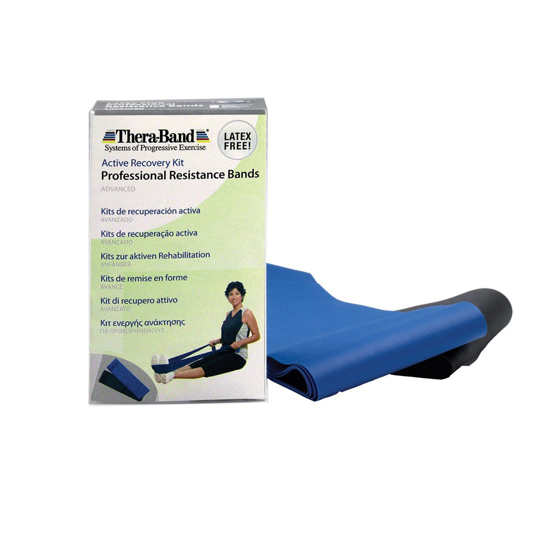 Latexfreie TheraBänder im Set 1,50 m | Blau, Schwarz